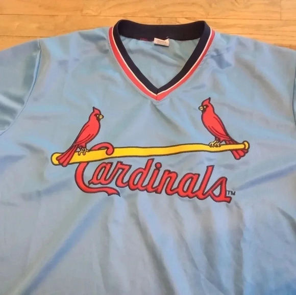St Louis Cardinals SGA Retro MLB Jersey Blue Size XL - Picture 3 of 9